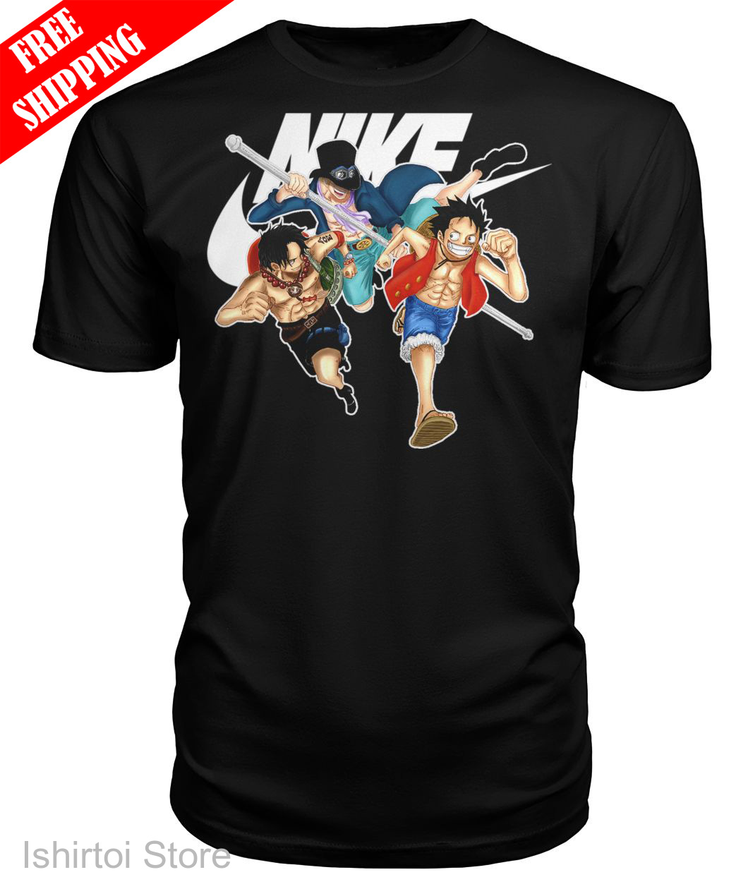 One Piece Ace Sabo Luffy Nike shirt