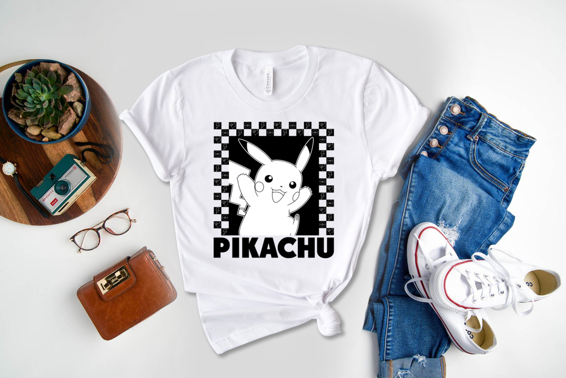 Pokemon Pikachu Checkers T-shirt