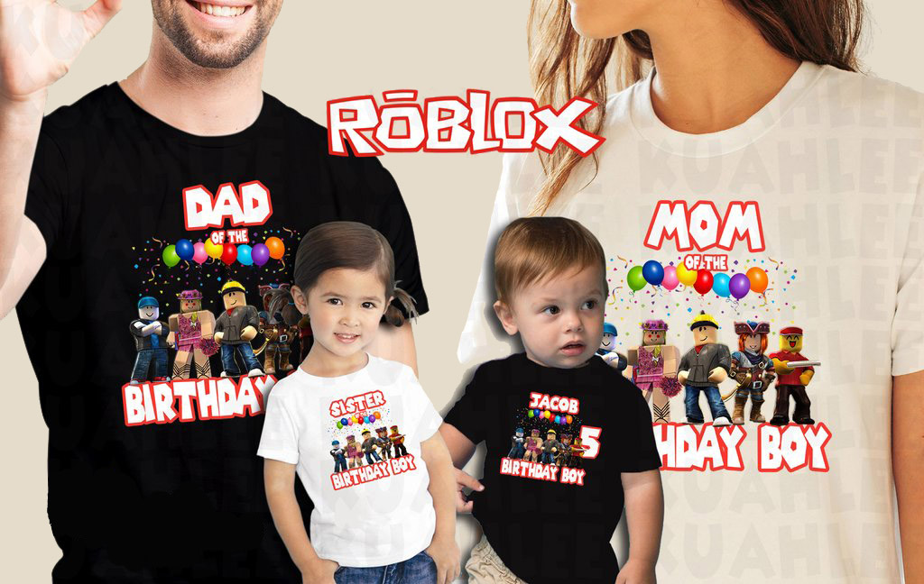 Roblox Family Birthday Shirts, Custom Matching Birthday Family Party, Personalized Gifts T-Shirt