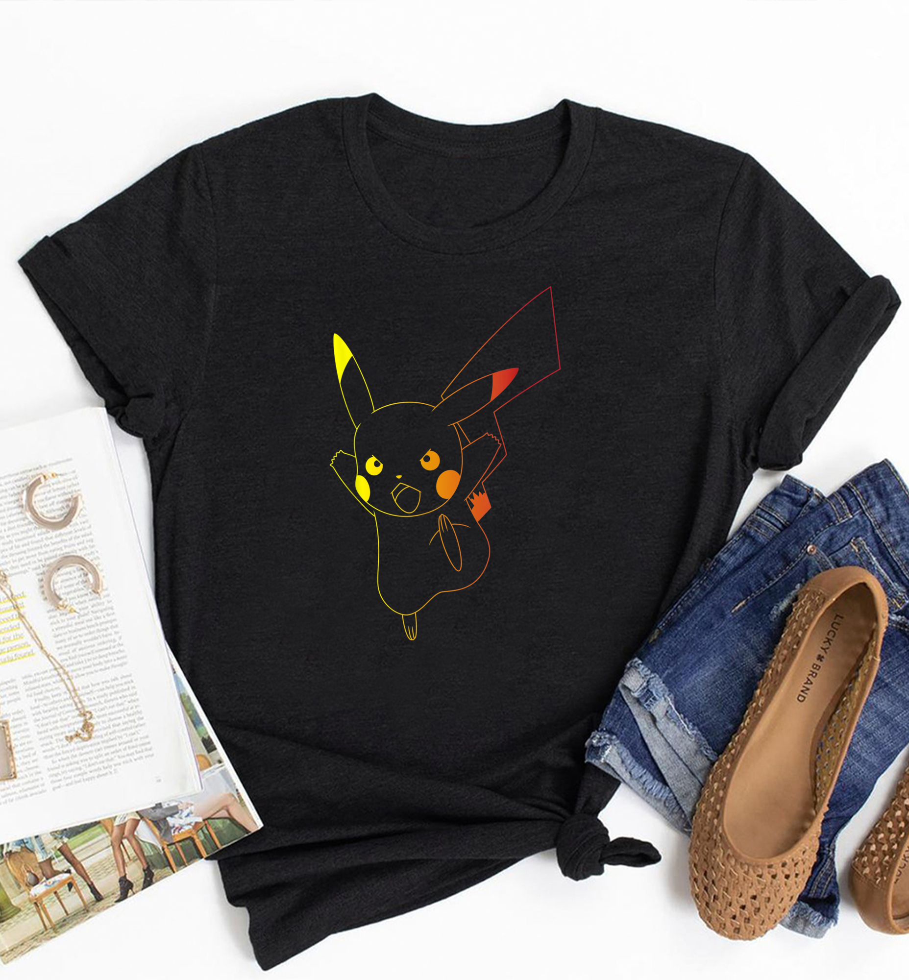 Pokemon Pikachu Tshirt, Custom Personalized Birthday T-shirt, Party Family T-shirt