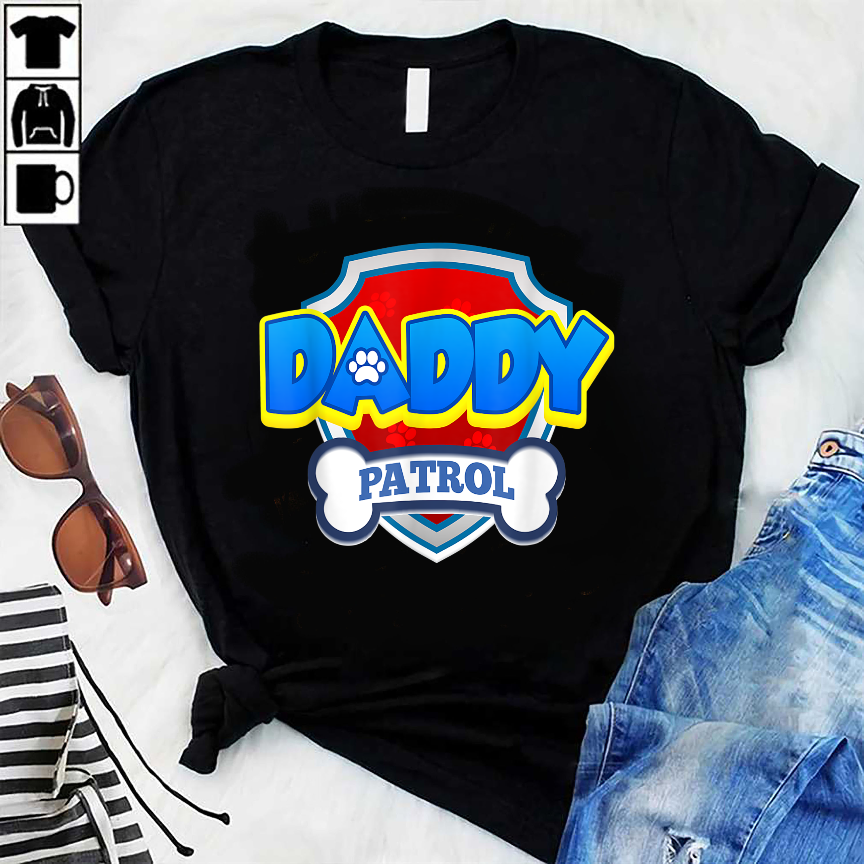 Dad Patrol T-Shirt, Funny Daddy Gift Party Birthday T-Shirt