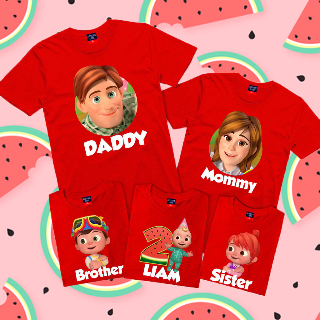 Personalized Coco-melon Birthday Shirts, Cocomelon Party Shirt, Family matching Shirts, Customized Cocomelon Birthday Shirts