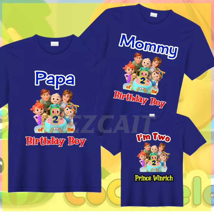 Personalized Coco-melon Birthday Shirts, Cocomelon Party Shirt, Cocomelon Family Matching shirts