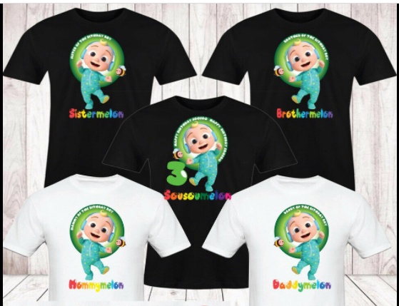 Cocomelon Family Shirts, Custom Cocomelon Birthday Family Matching Shirts, Cocomelon kids shirt , Custom Birthday Kid Tee