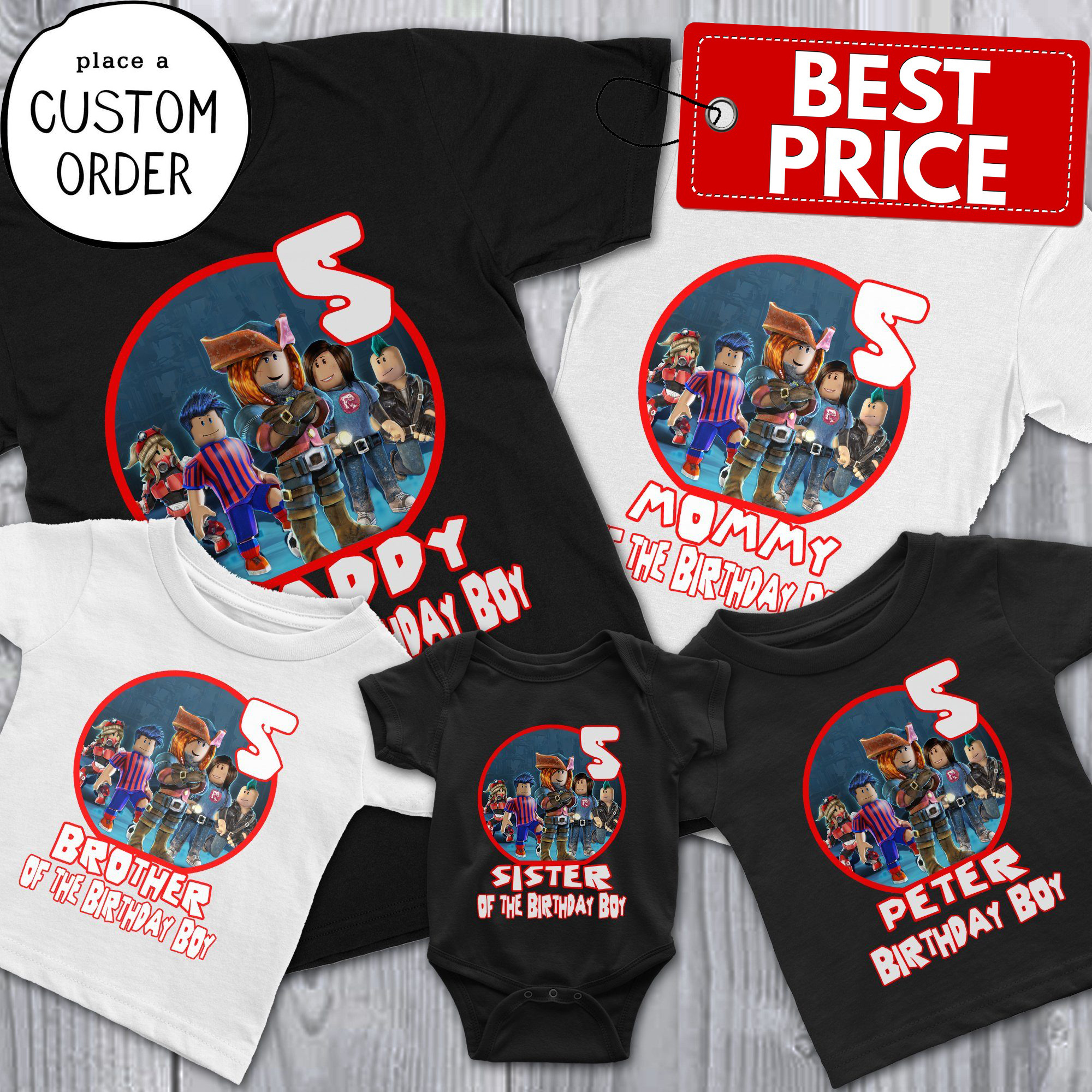 Roblox Birthday Party Shirt, Roblox Birthday Shirt, Custom Roblox Kid Tee, Personalized Birthday Gift