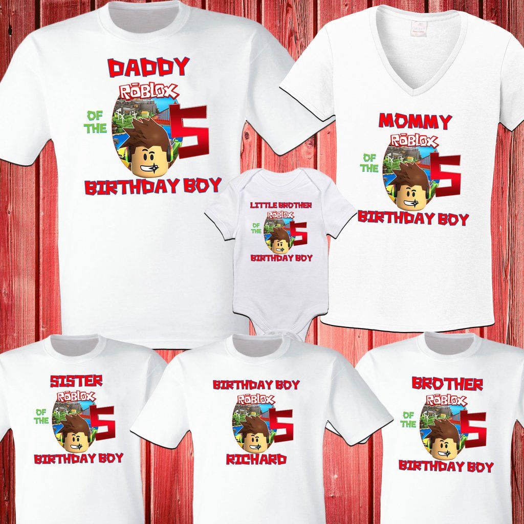 Roblox Personalized Birthday Shirts, family matching roblox shirt, birthday boy shirt, personalized roblox shirt, kid shirt