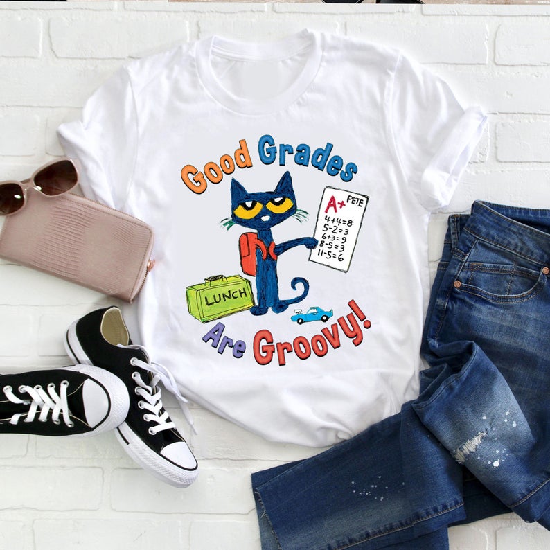 Good Grades Are Groovy Classic shirt, Pete The Cat Good Grades Shirt