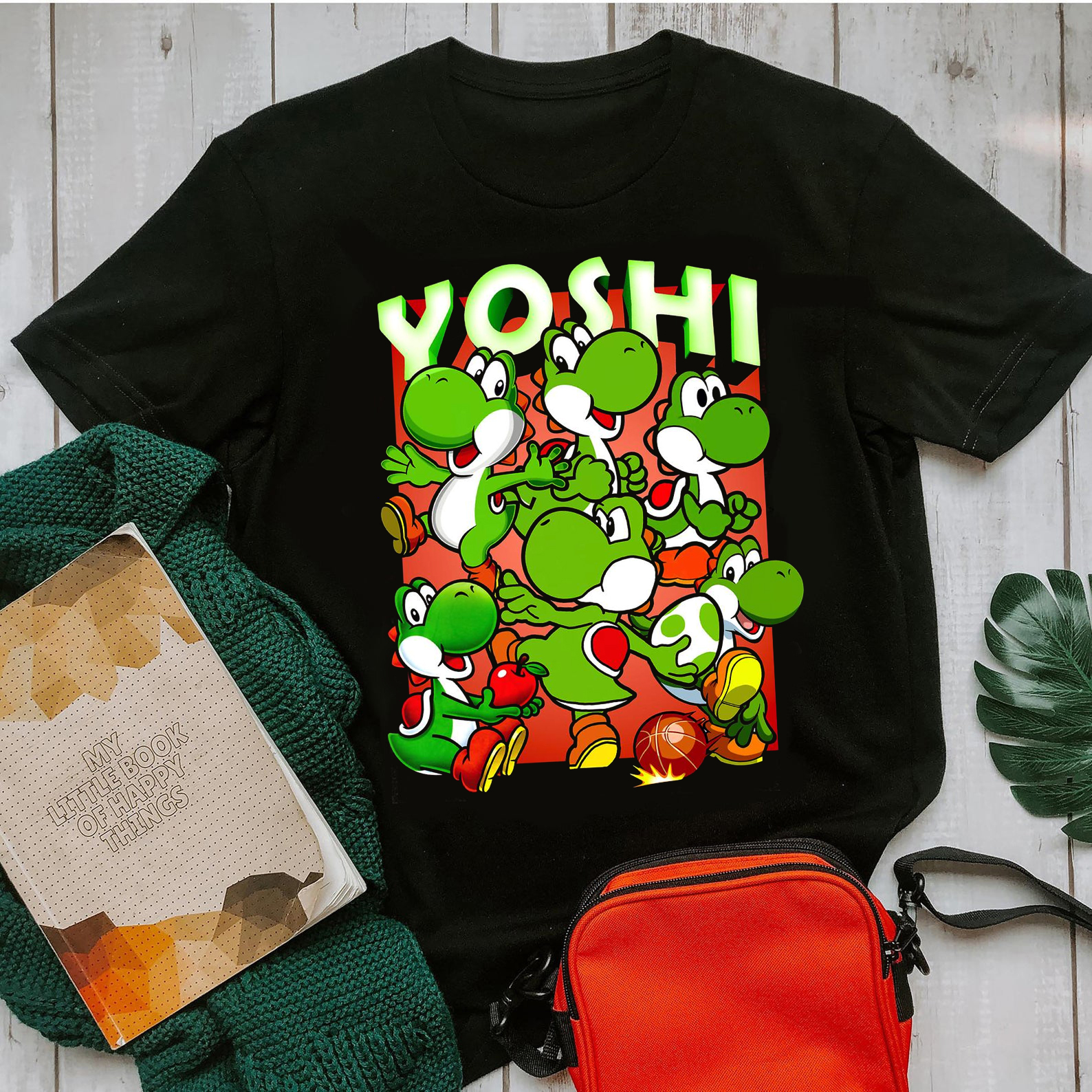 Yoshi Super Mario Custom T Shirt Unisex Mens & Women's Style Clothing, Youth Shirts, Retro Tees, Vintage Shirt