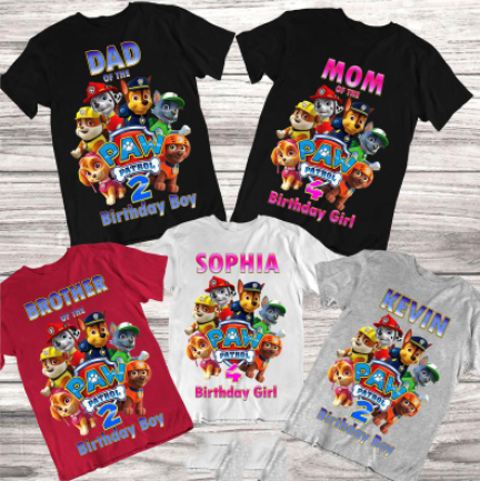 Paw Patrol Birthday Shirt , Paw Patrol Dino, Ryder Skye Chase shirt, Birthday Shirt