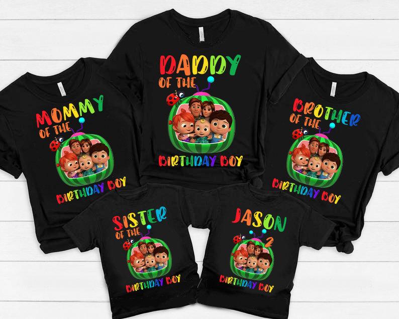 Cocomelon Set Family Shirt, Personalized Cocomelon Birthday Family shirt, Birthday Party shirt, Cocomelon Birthday Shirts, Family Cocomelon