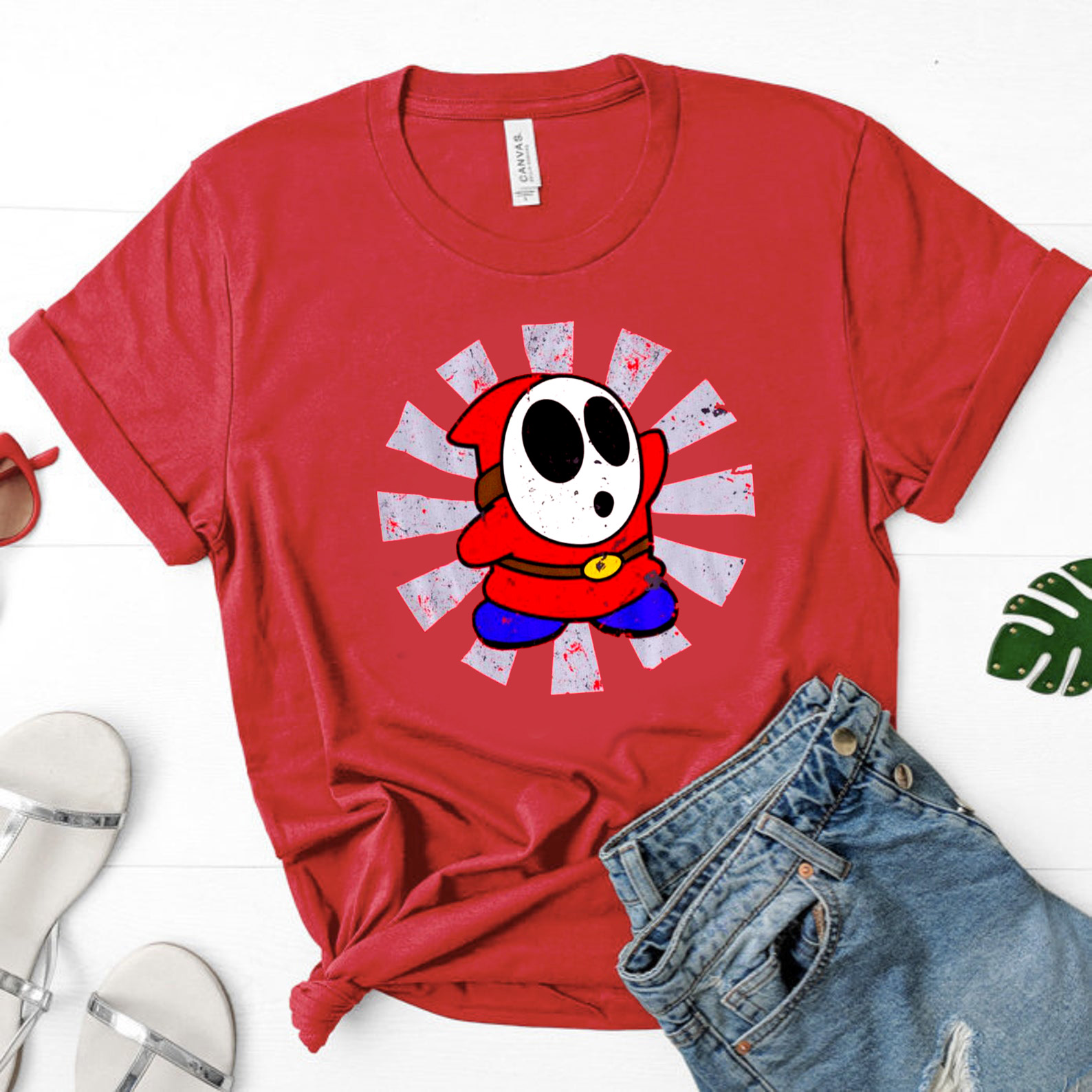 Shy Guy Super Mario Retro Emblem Custom T Shirt Unisex Mens & Women's Clothing, Cool Shirt, Sweater, Hoodies, Graphic Tees Video Game