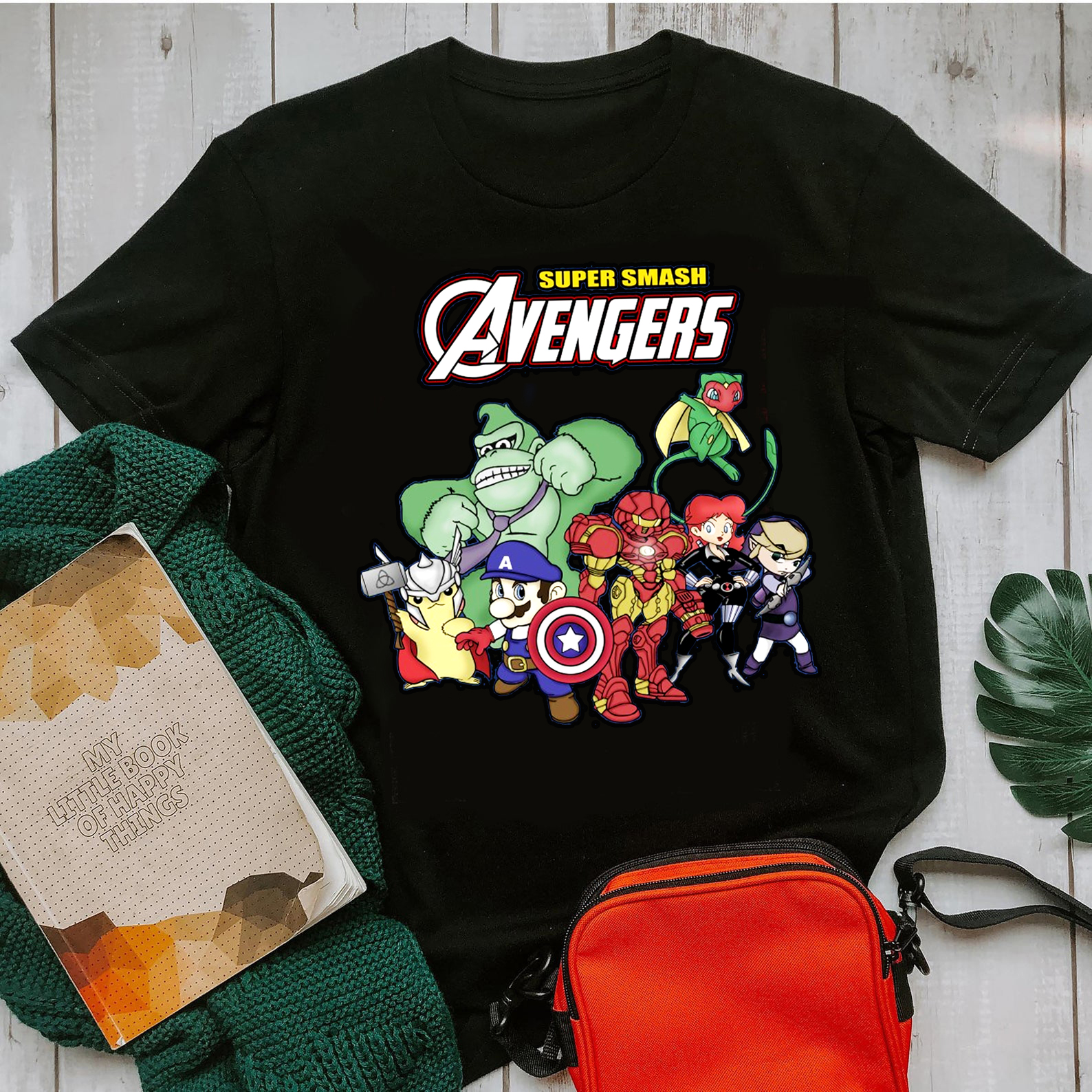 Super Smash Avenger Shirt, Super Mario Shirt, Pokemon Shirt, Captain American Shirt, Hulk Shirt, Thor Shirt