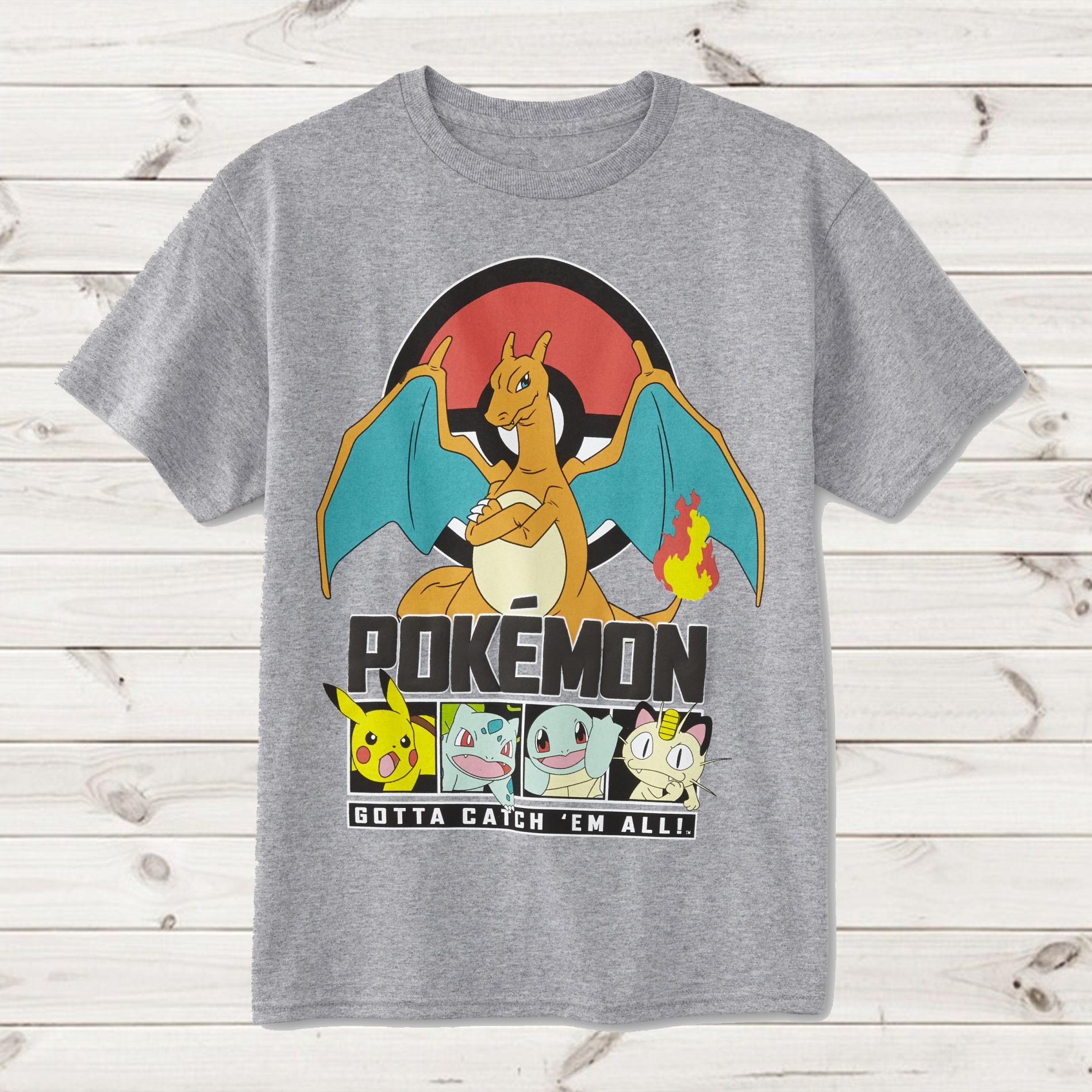 Charizard Pokemon Pikachu Friends T-Shirt