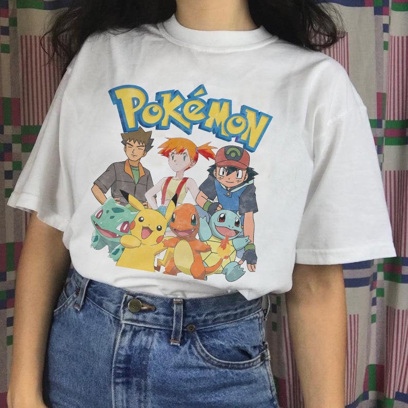 Vintage Pokemon Game Freak Shirt Anime Shirt Ash Pikachu Charmander Bulbasaur, Geek Gamer Sweatshirt Hoodie