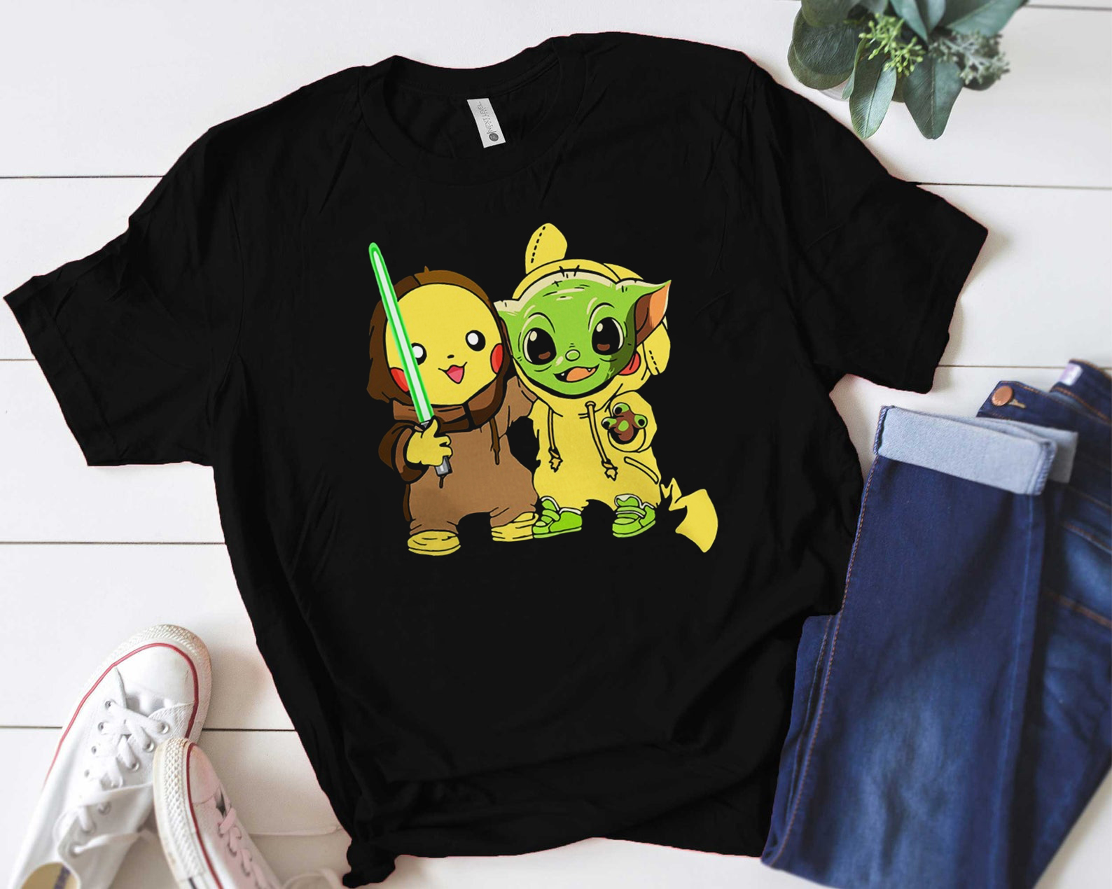 Baby Yoda And Baby Pikachu Shirt