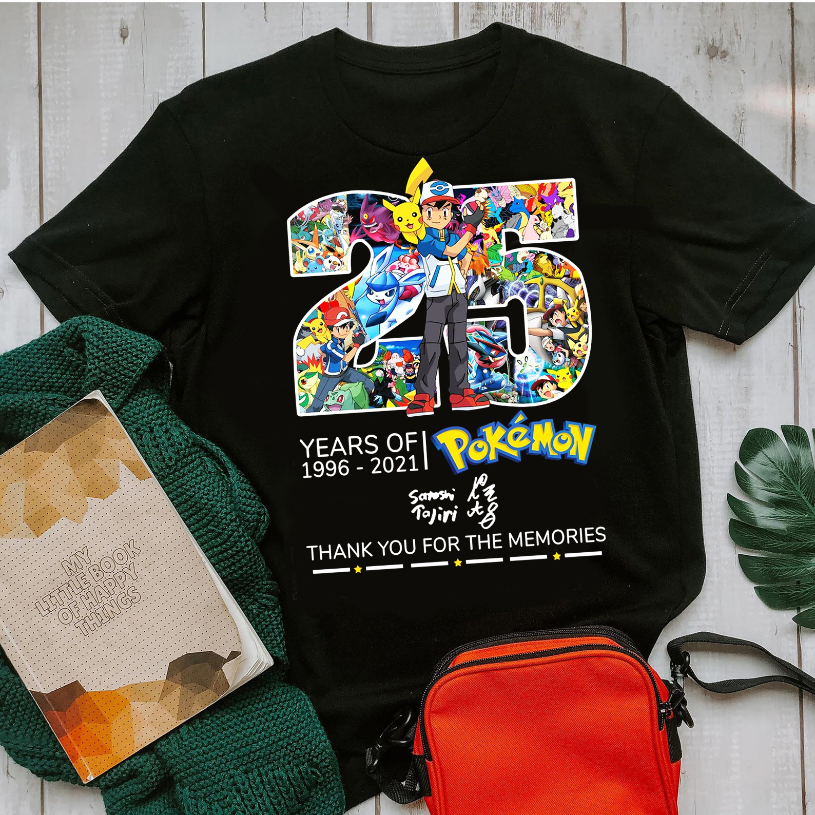 Pokemon Game Lover T Shirt, 25th Anniversary T Shirt, Pikachu And Ash Ketchum T Shirt, Japanese Game Shirt, Gamer T Shirt
