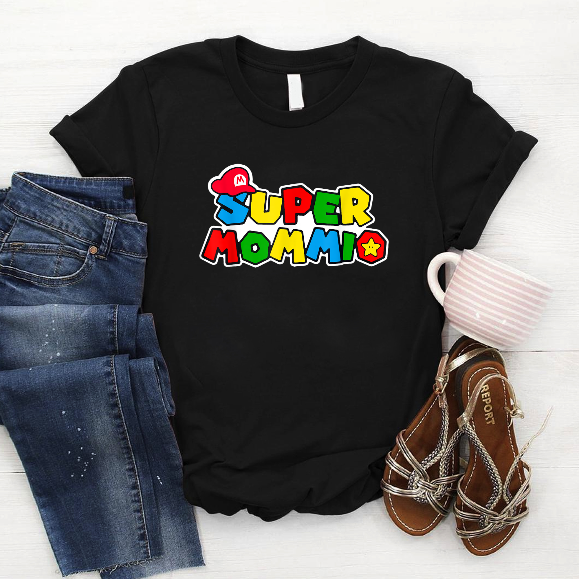 Super Mommio Tshirt, Funny Mommy Mother Nerdy , Video Gaming Lover T-Shirt