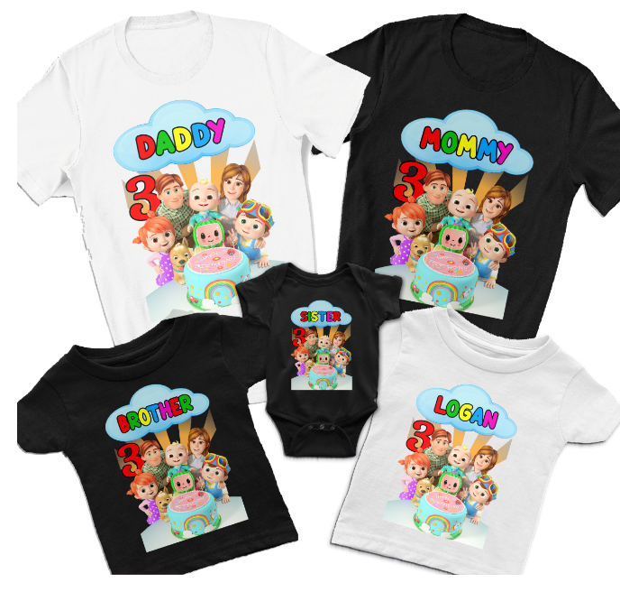 Personalized Shirts, Personalized Cocomelon Family, Birthday Shirts,  Cocomelon Birthday Shirts