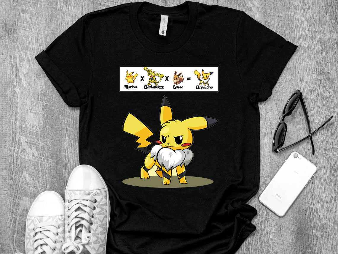 Pikachu Eevee Pokemon Custom Birthday Party Shirt, Personalized With Name And Age, Pikachu Pokemon Shirt