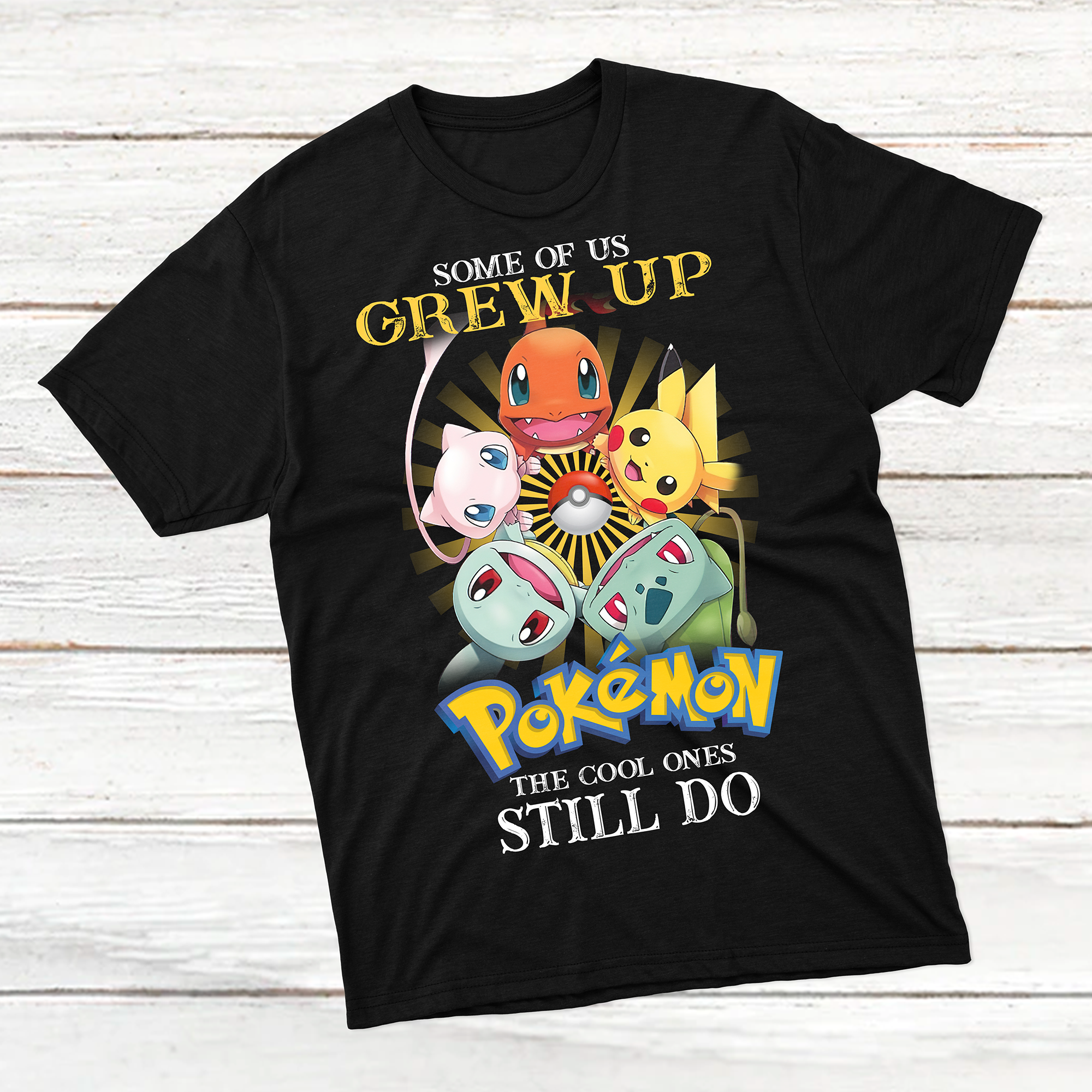 Pokemon Shirt, Pikachu Charmander Bulbasaur, Geek Gamer Shirt