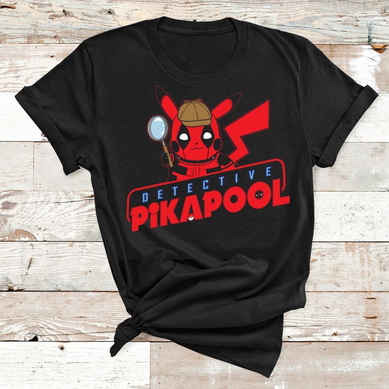 Detective Pikachu Shirt,Deadpool Pikachu Shirt, Pokemon shirt, Personalized Gift