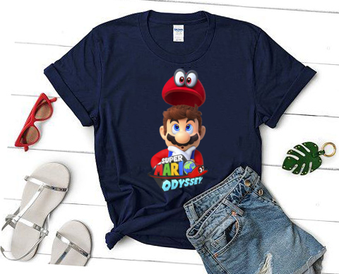 Super Mario Odyssey Game Shirt, Super Mario Cappy Shirt, Personalized ...