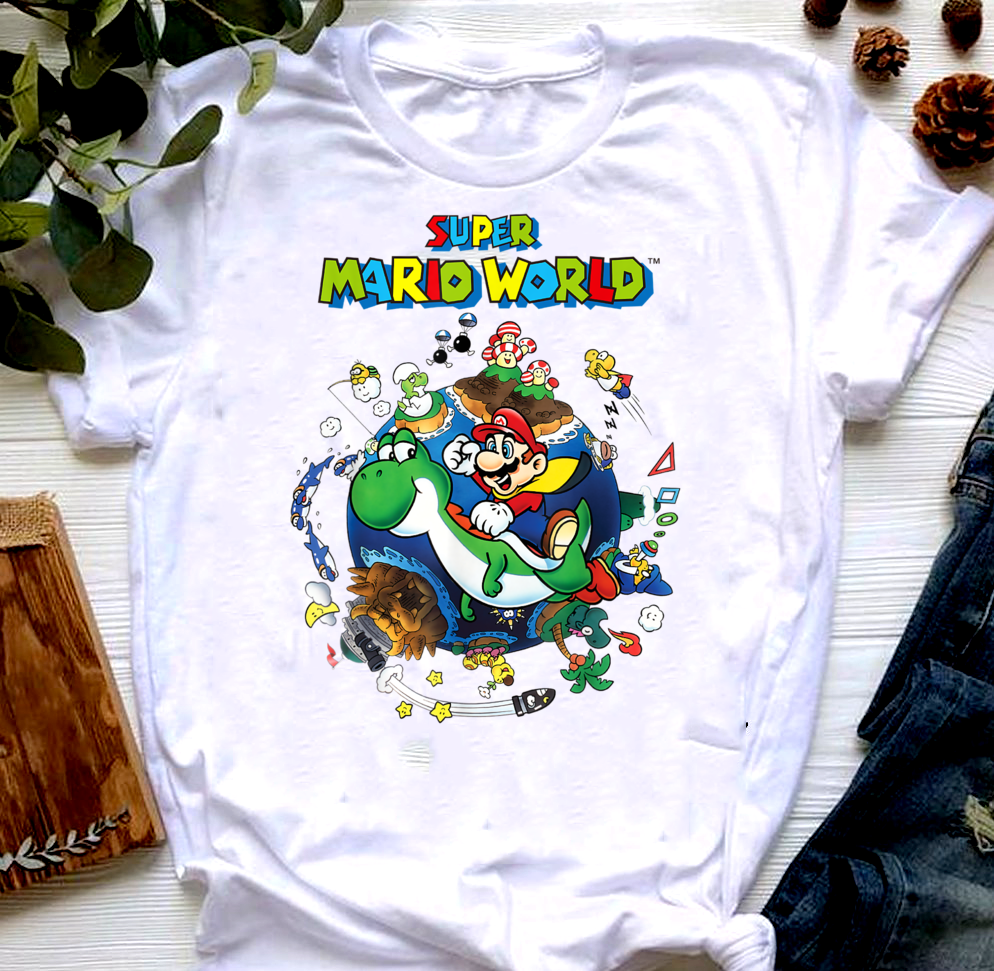 Super Mario World Yoshi T-Shirt, Mario Around The World Shirt, Personalized Gift