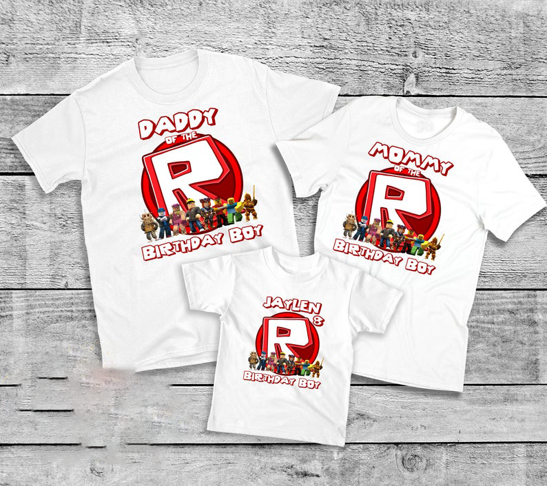 Roblox Birthday Shirts, Roblox Family Shirts, Roblox Party Shirts, Personalized Gifts