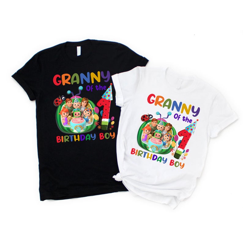 Cocomelon Personalized Family Birthday T-Shirts, Matching Family Cocomelon Shirts