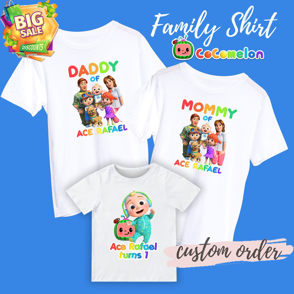 Cocomelon Shirt, Baby Kid Shirt, Funny Cartoon Shirt, Mamamelon, Family Birthday Shirt