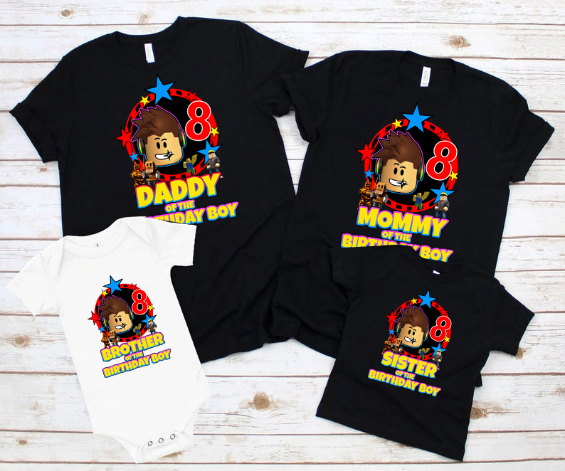 Roblox Birthday Party Shirt, Roblox Matching Family Shirt