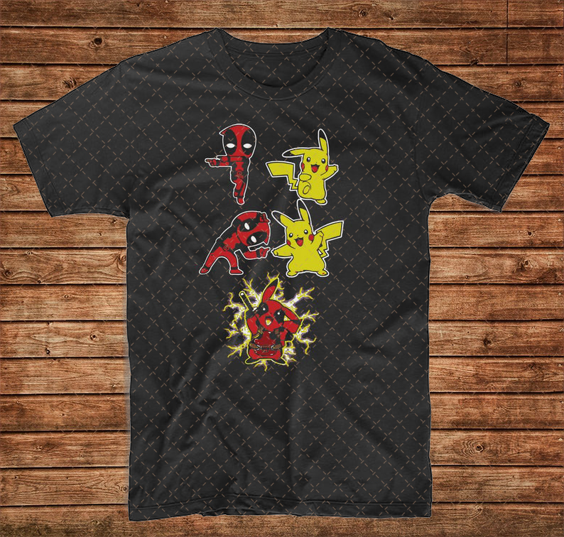 Deadpool Pikachu Fusion Shirt, Deadpool Pikachu Mashup T-Shirt