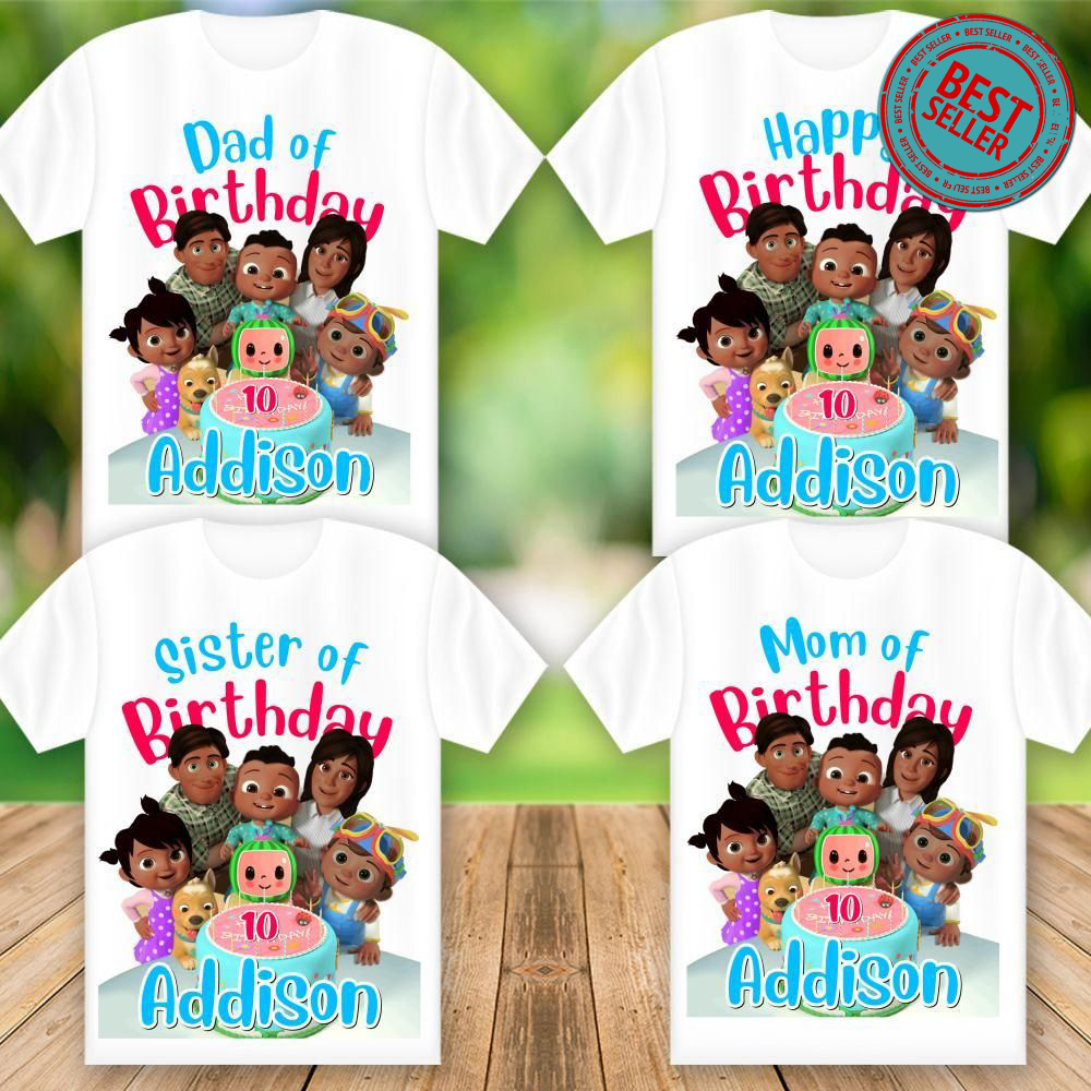 Cocomelon Personalized Birthday T-shirt, Coco-melon Birthday Shirts, Cocomelon Birthday Boy Shirt