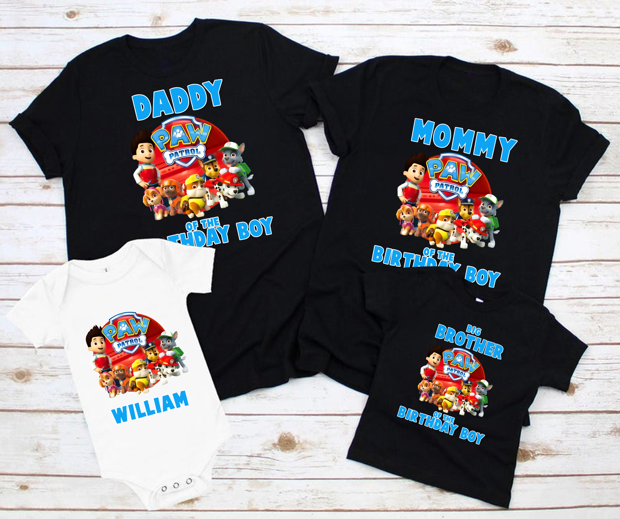 Paw Patrol Birthday Shirt, Paw Patrol Custom shirt, Chase Paw Patrol Personalized shirt, Paw Patrol custom family set shirt Paw Patrol Boy shirt