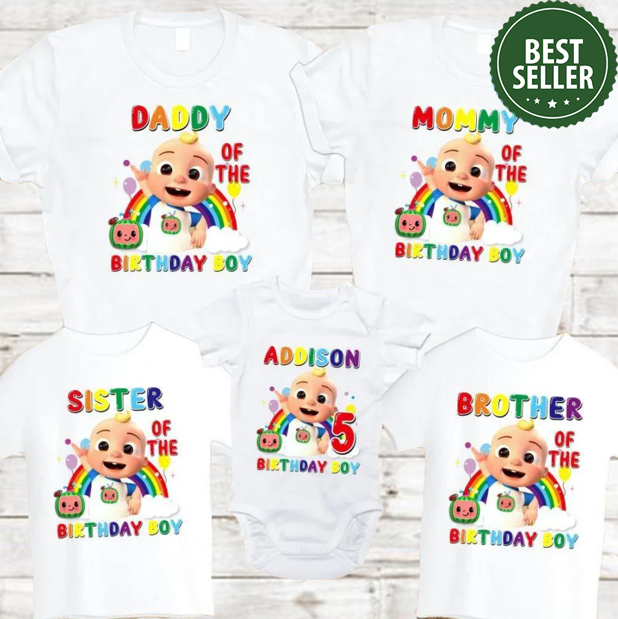 Personalized Coco-melon Birthday Shirts, Cocomelon Family Shirt, Cocomelon Party Shirt, Cocomelon Birthday, Family Matching shirts