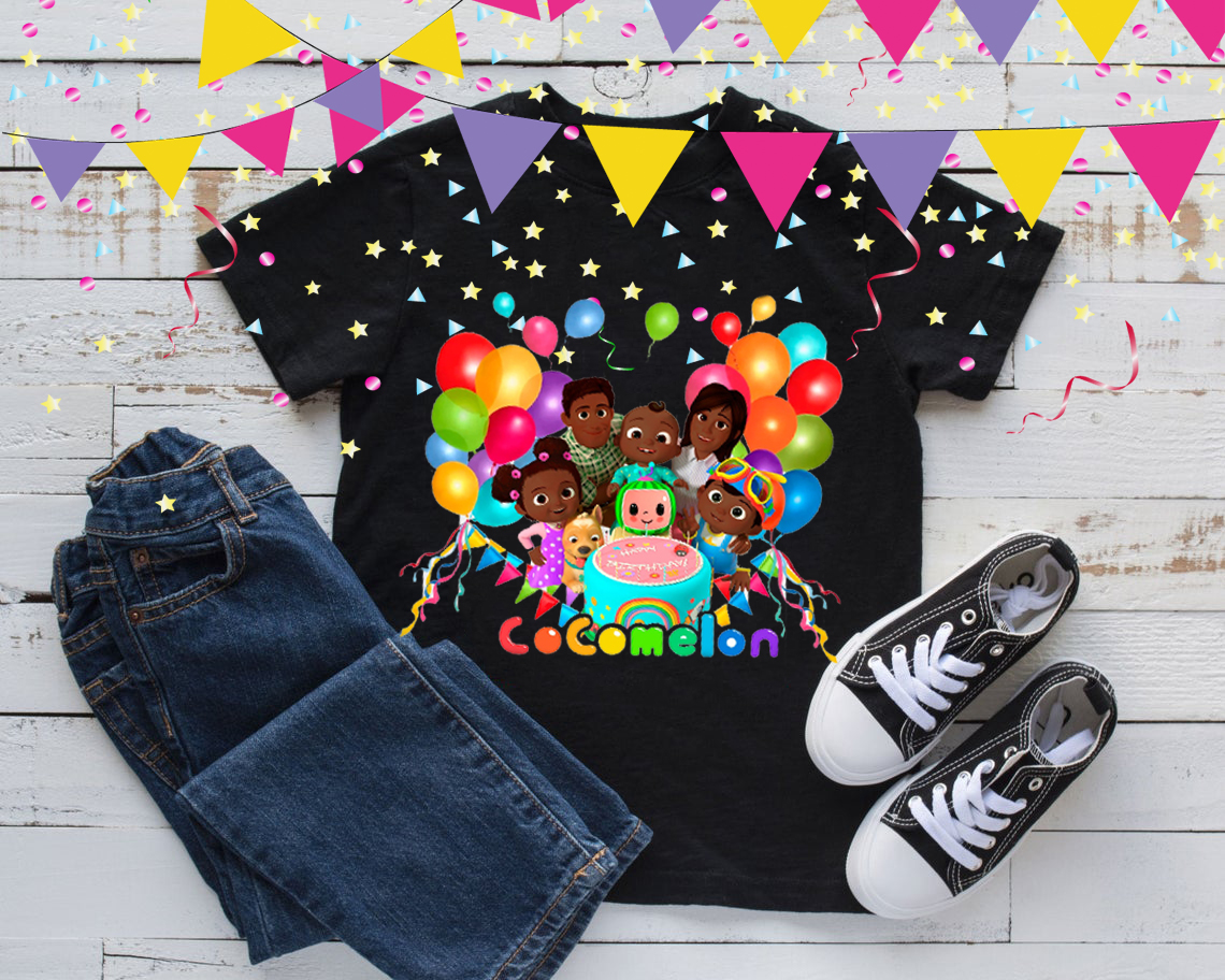 Personalized Cocomelon Birthday Shirts, Custom Set Cocomelon Family Shirt, Birthday Family shirts, Cocomelon Party Shirt, Family Matching shirts