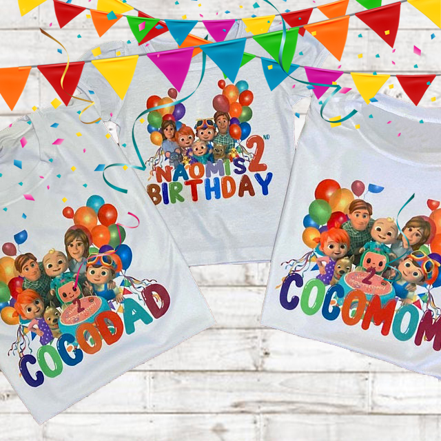 Personalized Cocomelon Birthday Shirts, Cocomelon Family Shirt, Cocomelon Party Shirts, Cocomelon Birthday, Family Matching shirts