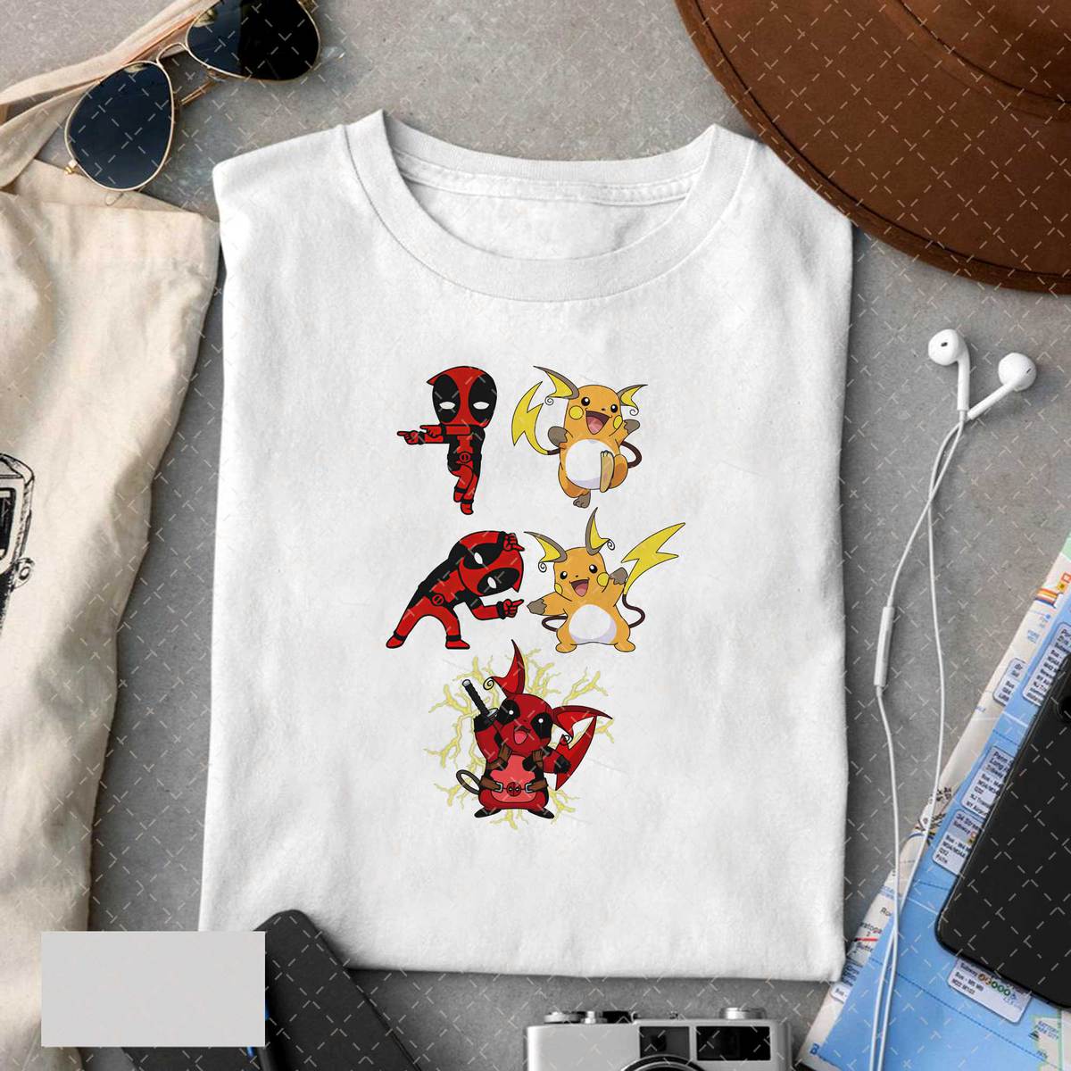 Deadpool Pikachu Shirt, Deadpool fusion Pikachu become Pikapool shirt, Pokemon, Marvel Studios, Deadpool mashup Pikachu