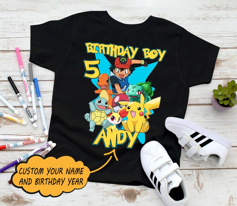 Pokemon Birthday Shirt ,Pikachu Birthday Shirt, Family Matching Shirt