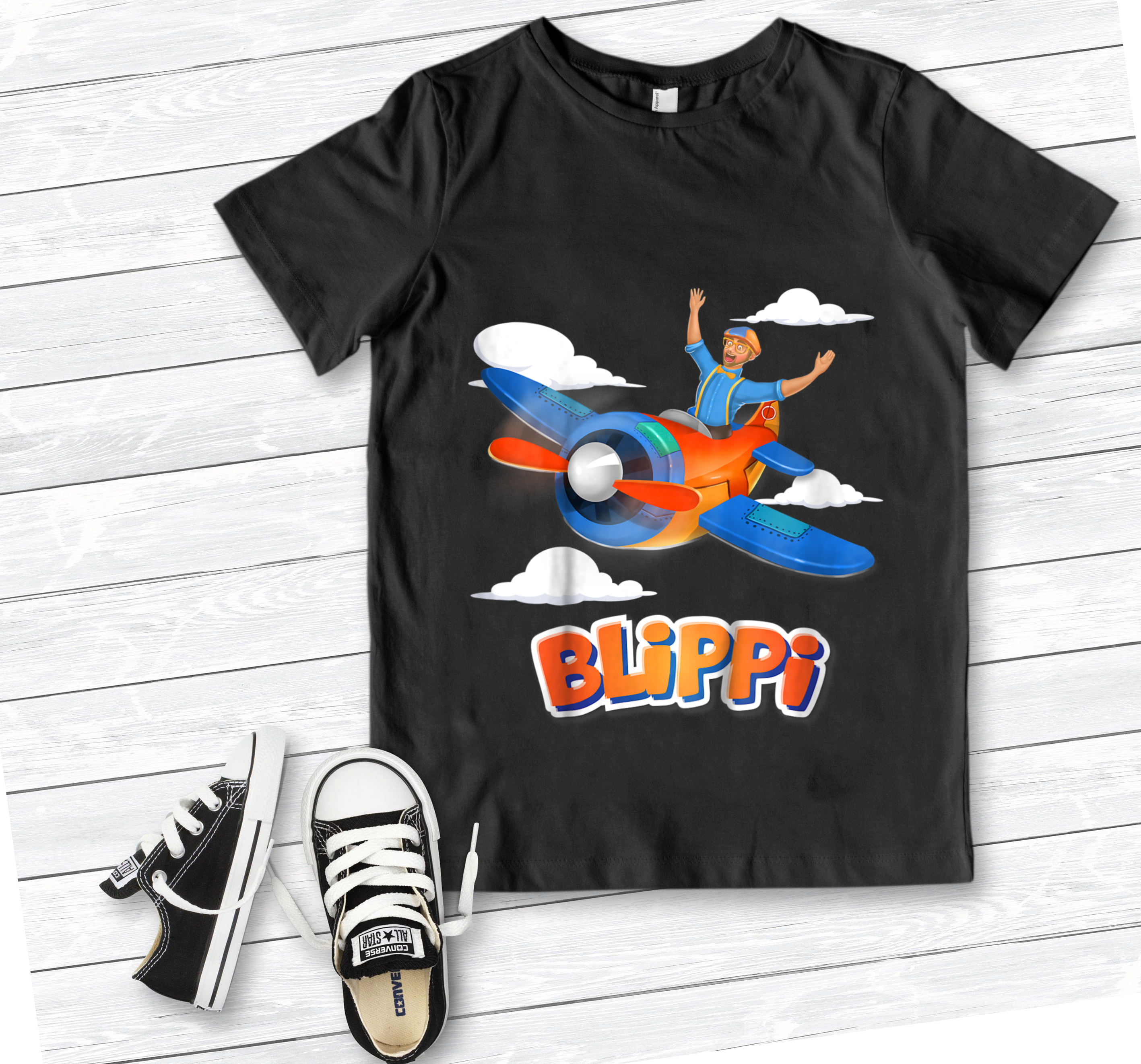 Blippi Airplane T-Shirt for Kids, Blippi Character Shirt, Blippi Fan TShirt