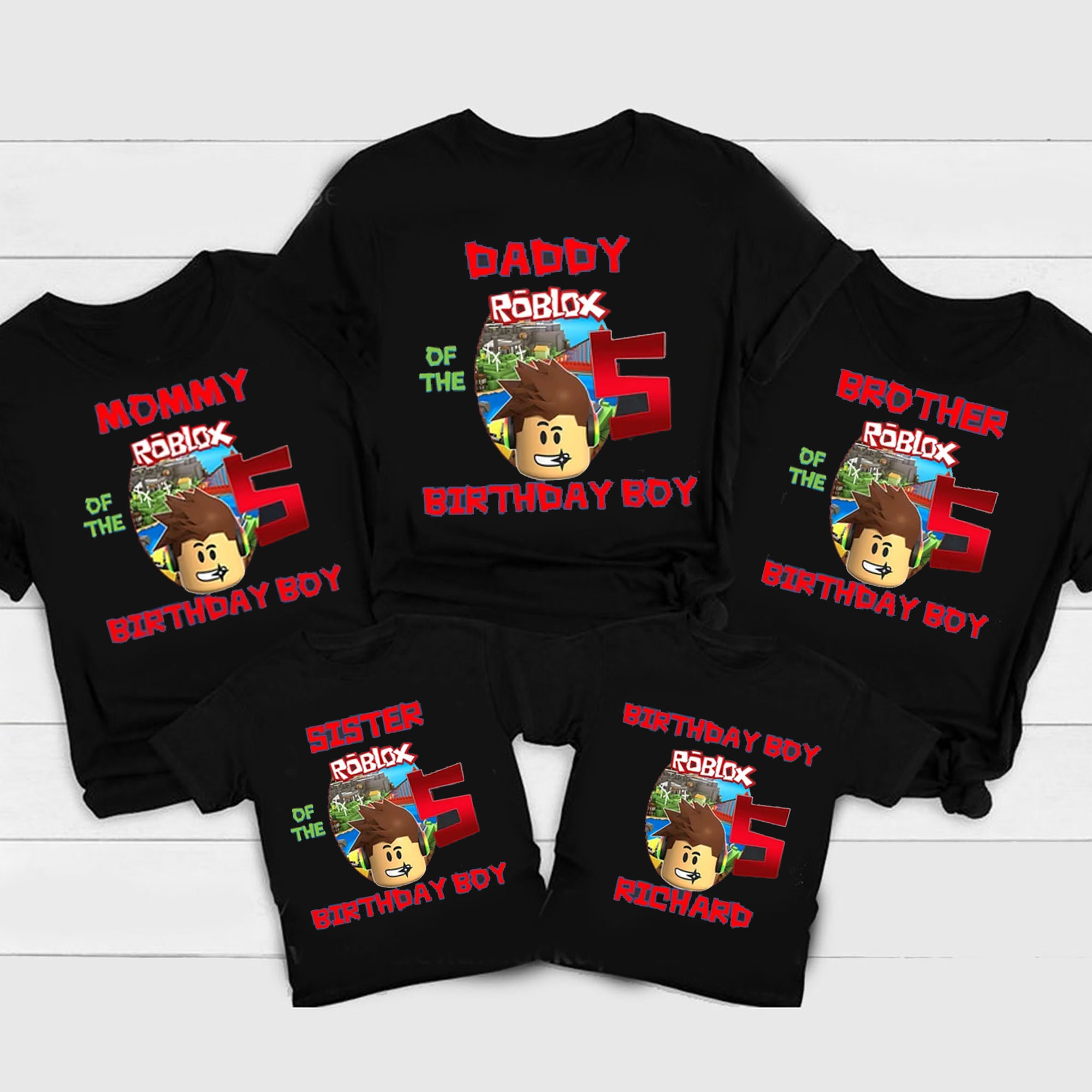 Roblox Birthday Shirt, Roblox Family Matching Shirt, Personalized Gifts