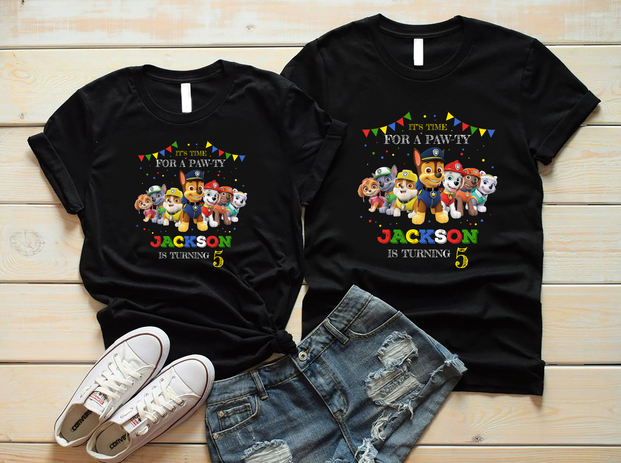 Paw Patrol Chase Birthday Shirt, Paw Patrol Birthday Shirt Family Custom Age and Name, Custom Paw Patrol Birthday Shirt