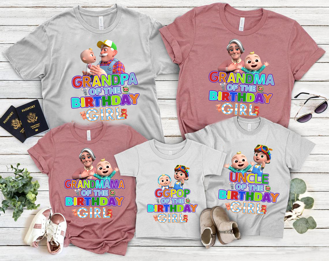 Personalized Coco-melon Birthday Shirts, Cocomelon Family Matching Shirt, Cocomelon Party Shirt