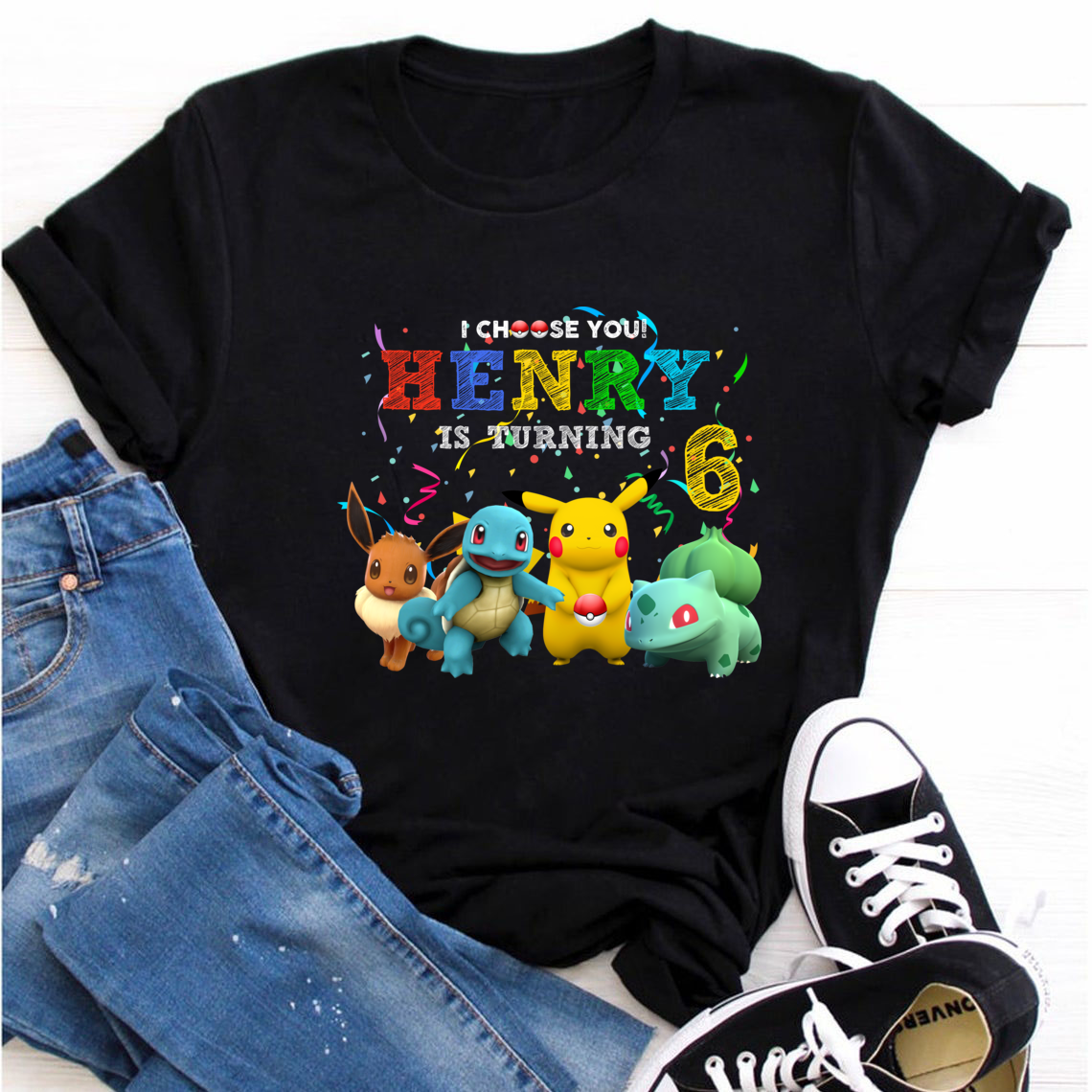 Custom made Pokemon Birthday Shirts, Pikachu Birthday Shirt, Pokemon ...