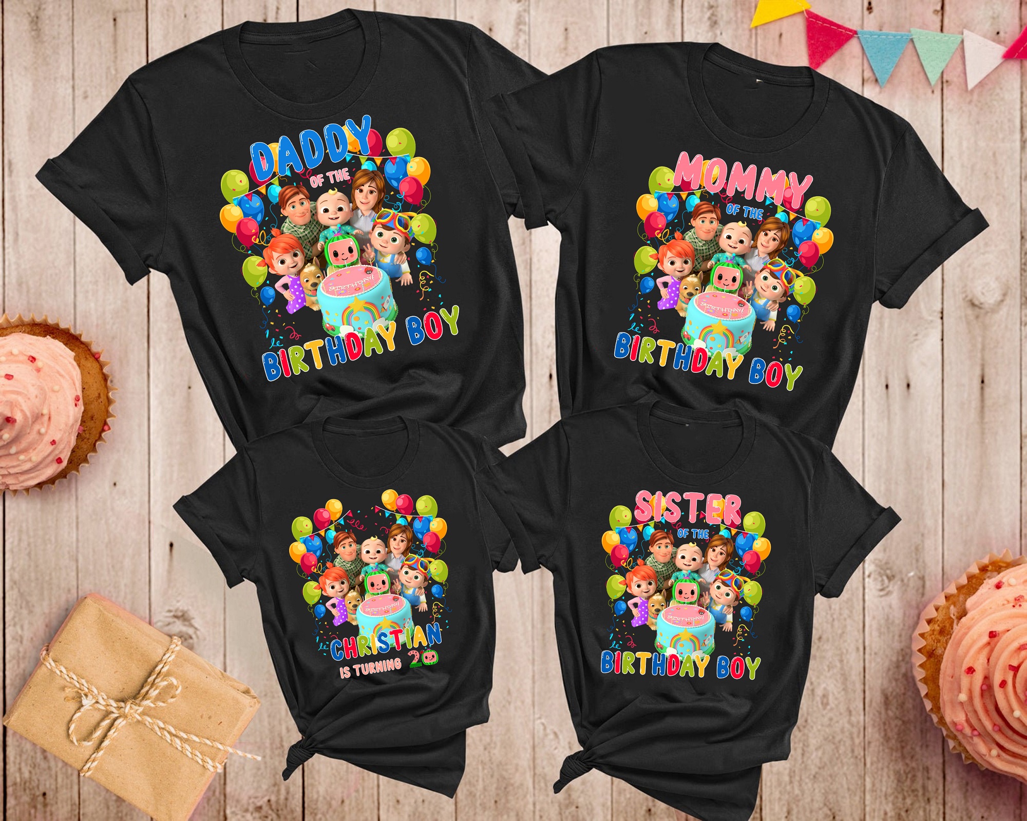 Personalized Cocomelon Birthday Shirts, Custom Cocomelon Family Shirt, Birthday Family shirts, Cocomelon Party Shirt, Family Matching set shirts