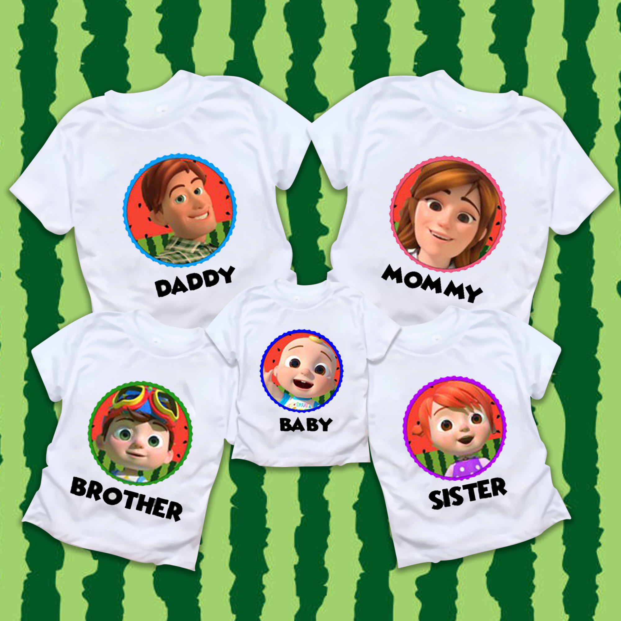 Personalized Coco-melon Birthday Shirts, Cocomelon Family Shirt Sets, Cocomelon Party Shirt, Cocomelon Birthday, Family Matching shirts