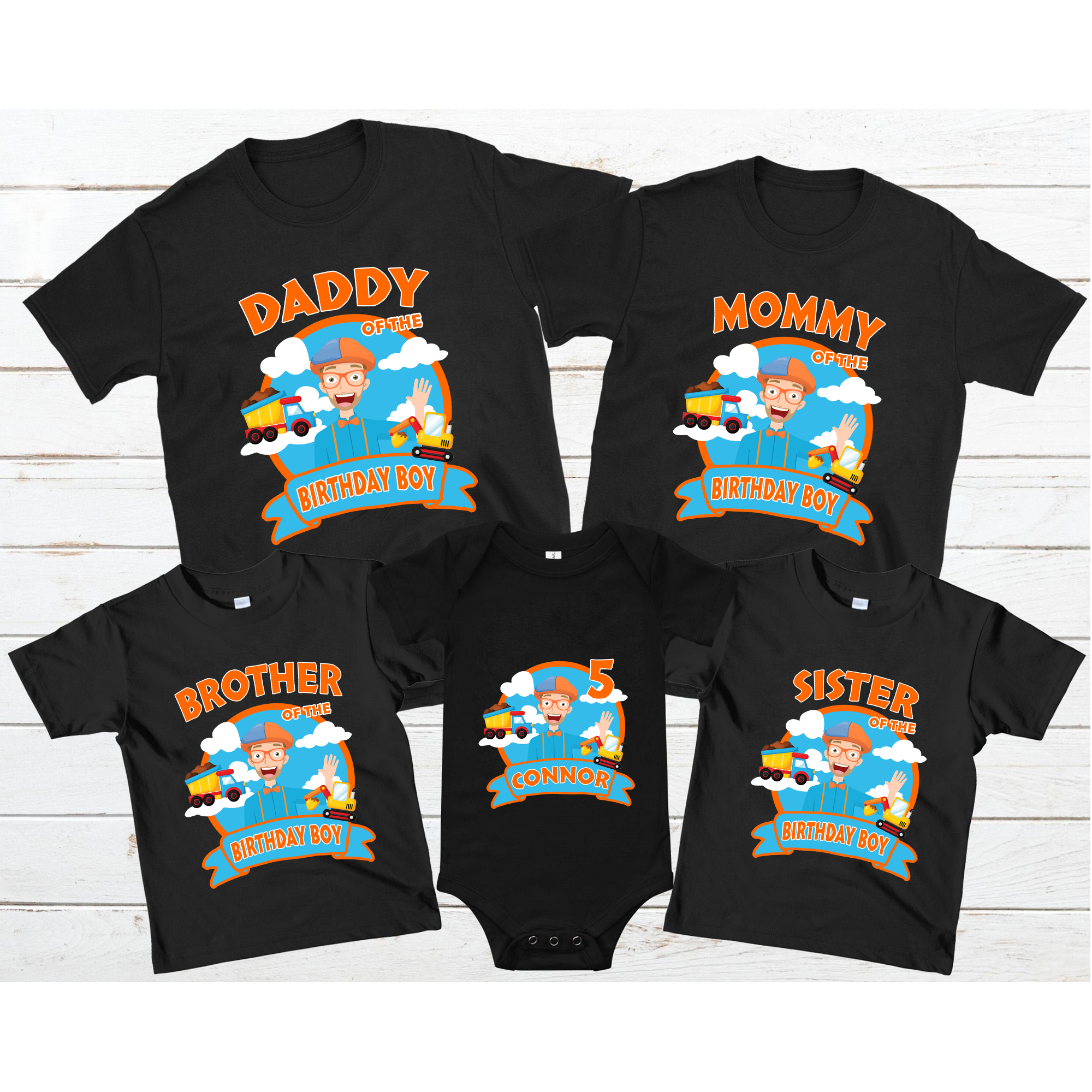 Personalized Blippi Birthday Shirts, Family Blippi shirts, Blippi birthday theme shirts, Blippi birthday, Blippi shirt, Matching Family Shirt
