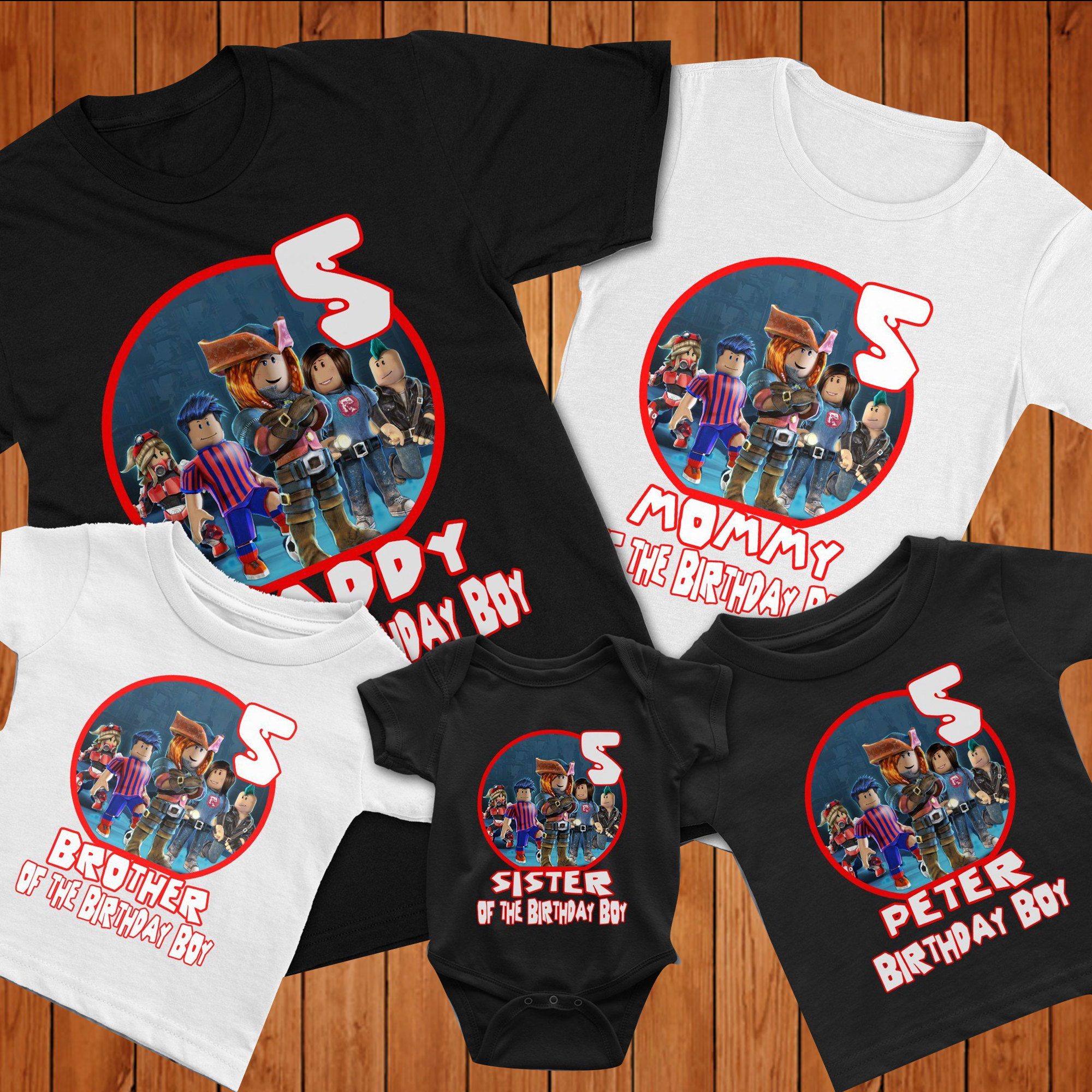 Roblox Birthday Family Shirt, Roblox Birthday Family Matching Shirts, Personalized Custom Gifts,Game Shirt Bday
