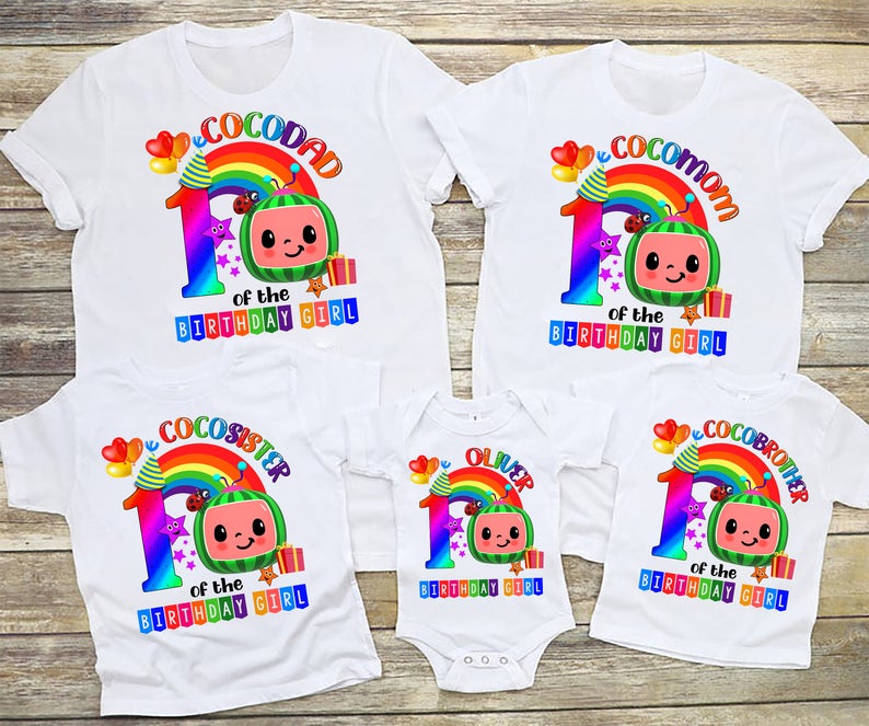 Personalized Cocomelon Birthday Shirts, Cocomelon Family shirt, Family Matching shirts, Birthday kid, gift for birthday, gift for kid