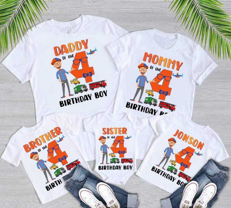 Blippi Birthday Shirts, Family Blippi Birthday Shirts, Blippi Birthday Theme Shirts, Blippi Birthday, Blippi Shirt, Blippi Kids Shirt